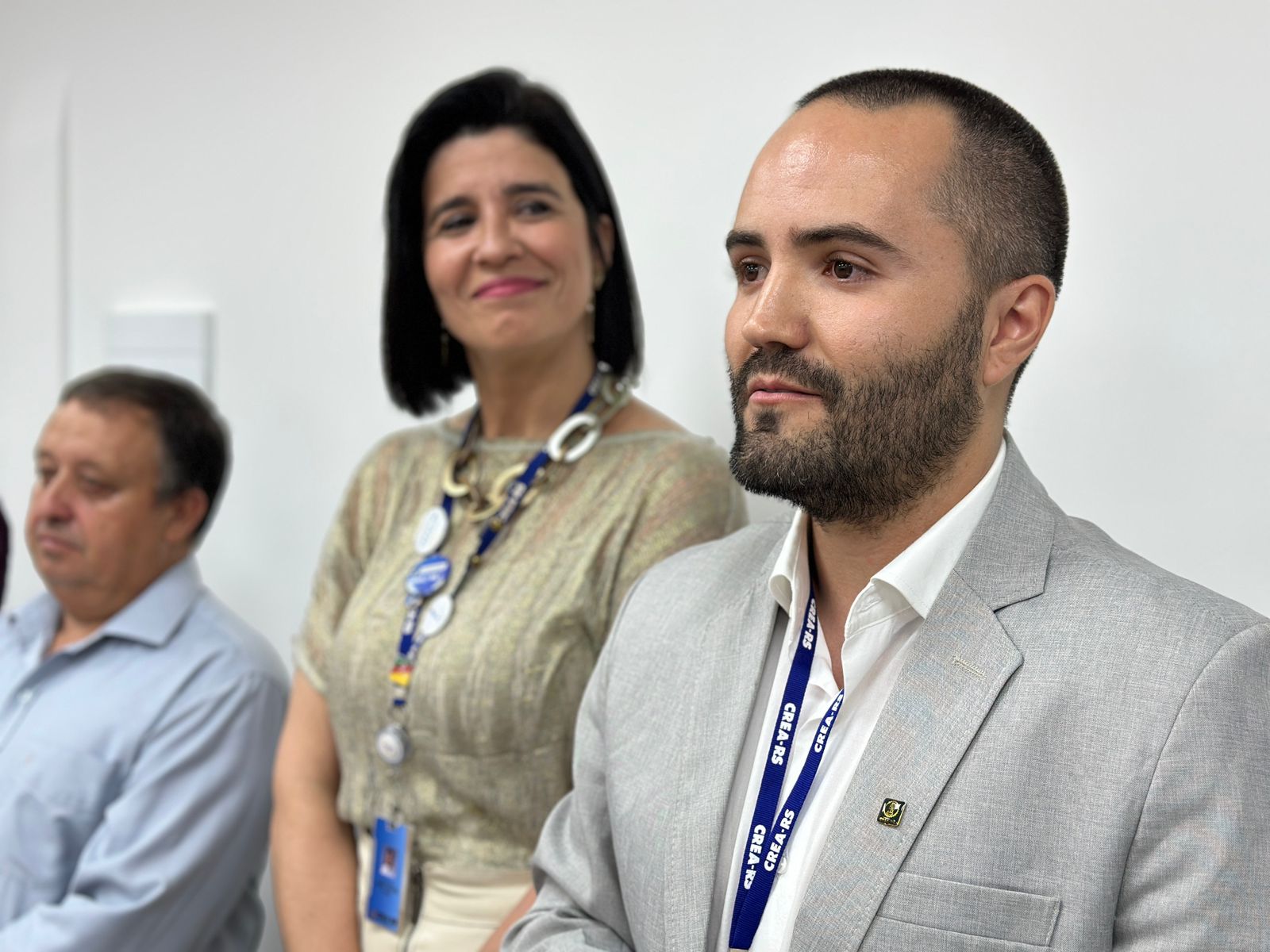 Filho do agente fiscal da Inspetoria, João Carlos Konig (Chico), falecido em 2020, o coordenador das Inspetorias, Eng. Sanit. e Seg. Trab. Gabriel Konig, se emocionou